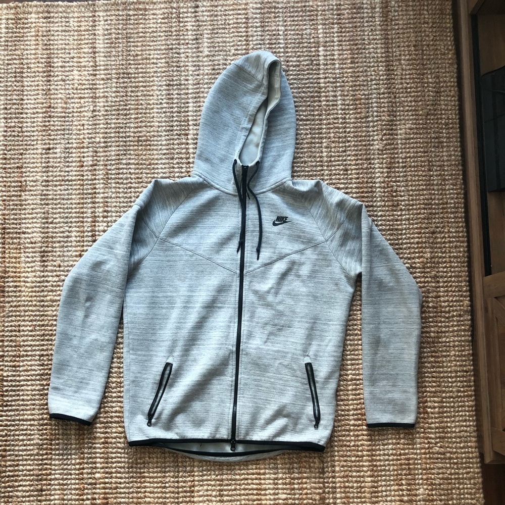 Nike tech knit fleece hooded zip jacket